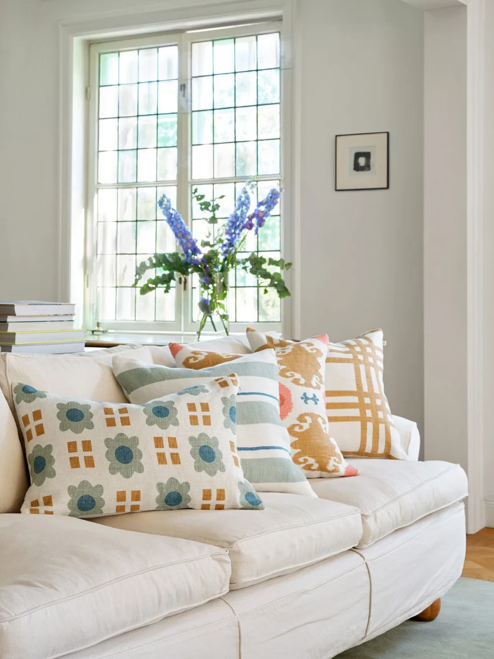 Mahal μαξιλαροθήκη 50x50 cm, Rose-apricot-khaki-heaven blue Chhatwal & Jonsson