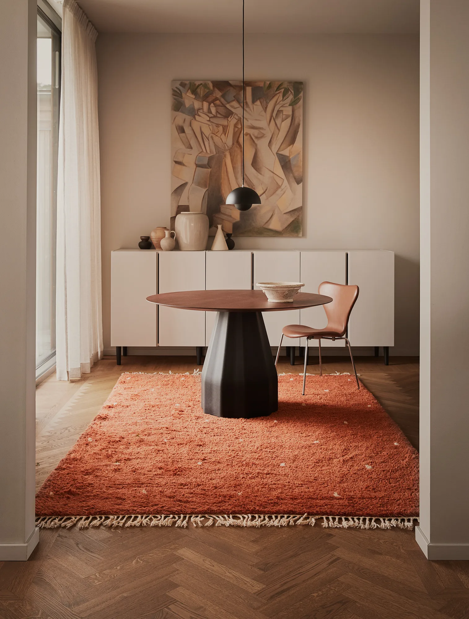 Ravi χαλί 177x266 cm, Πορτοκαλί-υπόλευκο Chhatwal & Jonsson