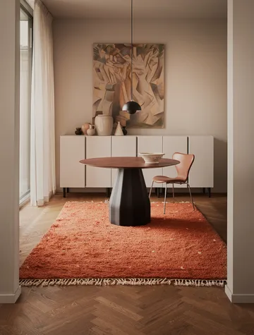 Ravi χαλί 177x266 cm - Πορτοκαλί-υπόλευκο - Chhatwal & Jonsson