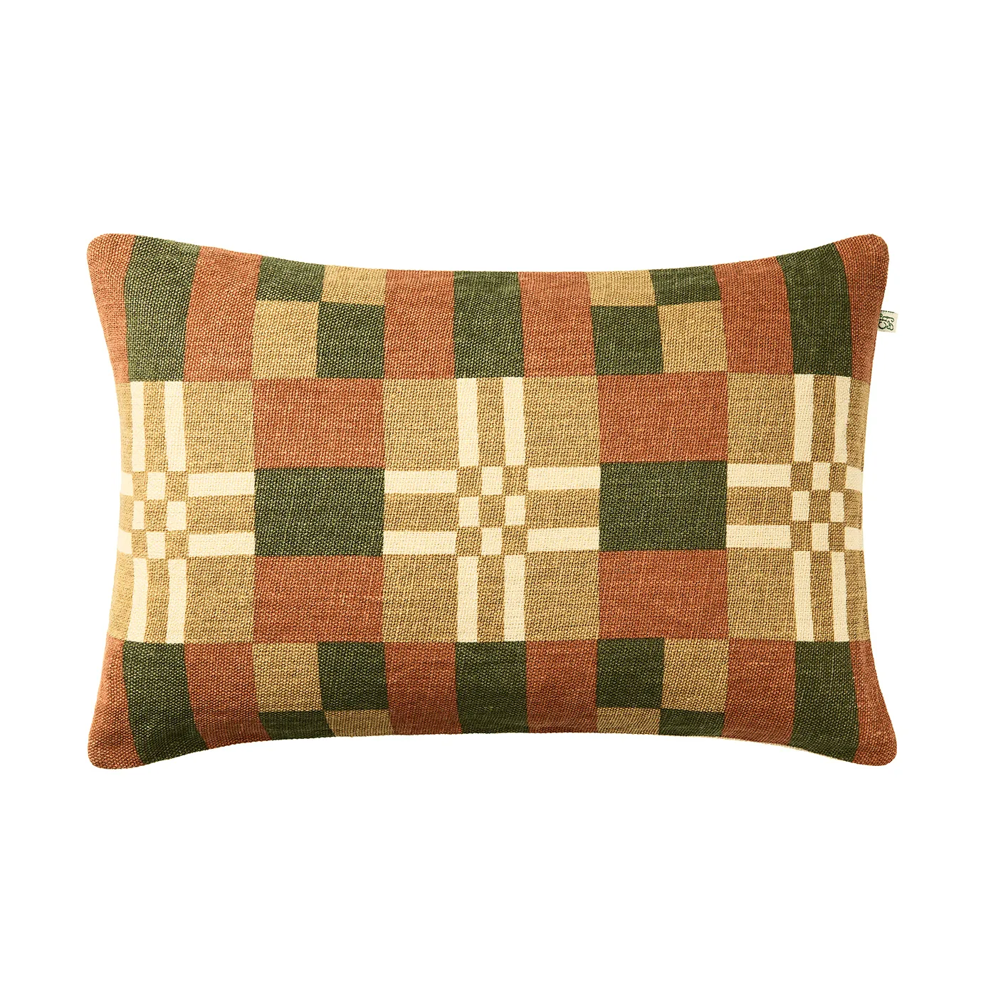 Ravi μαξιλαροθήκη, Apricot Orange-Cactus Green-Khaki, 40x60 εκ. Chhatwal & Jonsson
