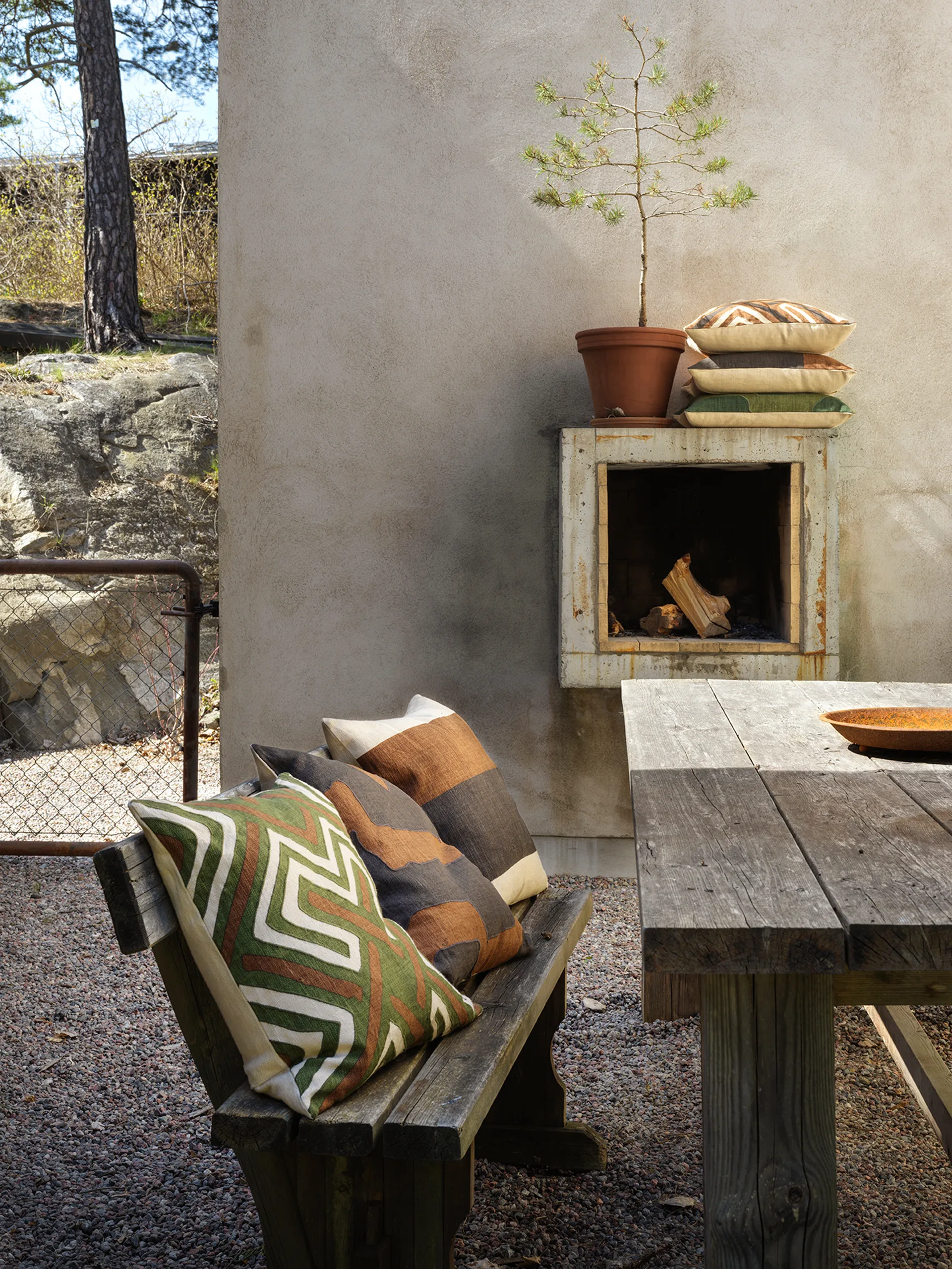 Sikkim μαξιλαροθήκη, 50x50 cm, Γκριζομπέζ-σκούρο καφέ Chhatwal & Jonsson