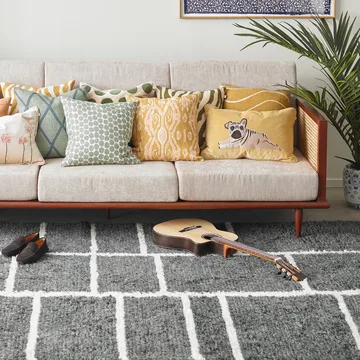 Sita μάλλινο χαλί 180x270 cm - γκρι μελανζέ-λευκό - Chhatwal & Jonsson