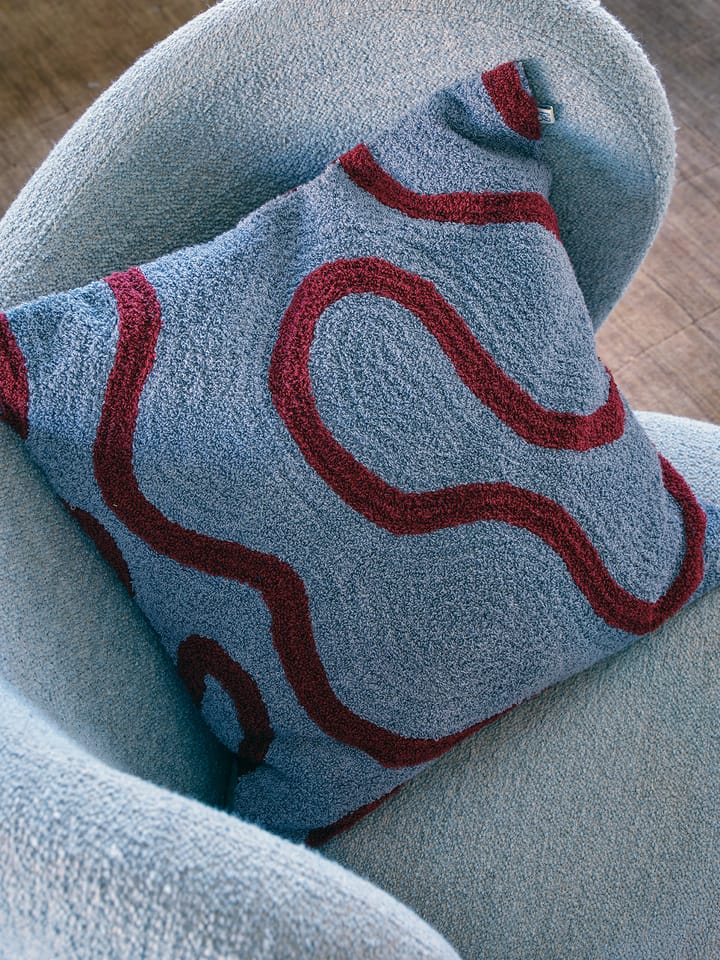 Κάλυμμα μαξιλαριού Swati 50x50 cm, Dusty blue-ruby Chhatwal & Jonsson