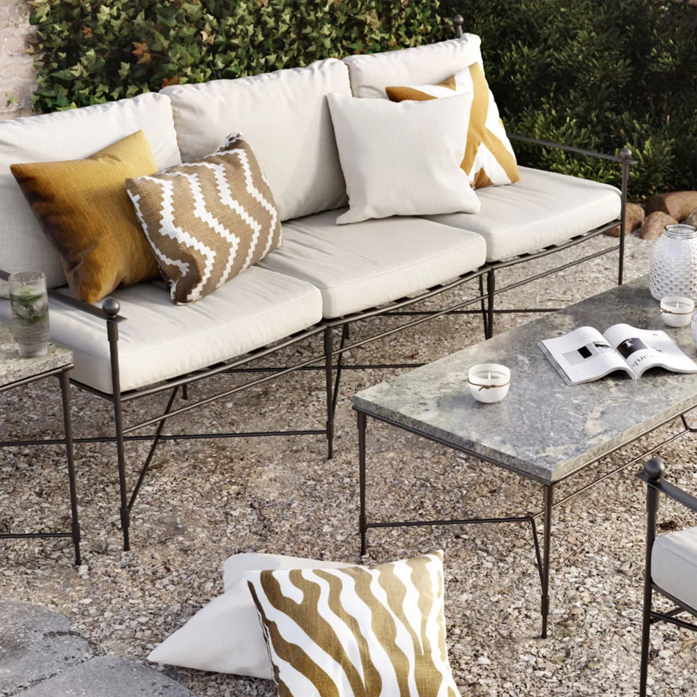 Zebra Outdoor μαξιλάρι 50x50 cm, Blue/off white, 50 cm Chhatwal & Jonsson