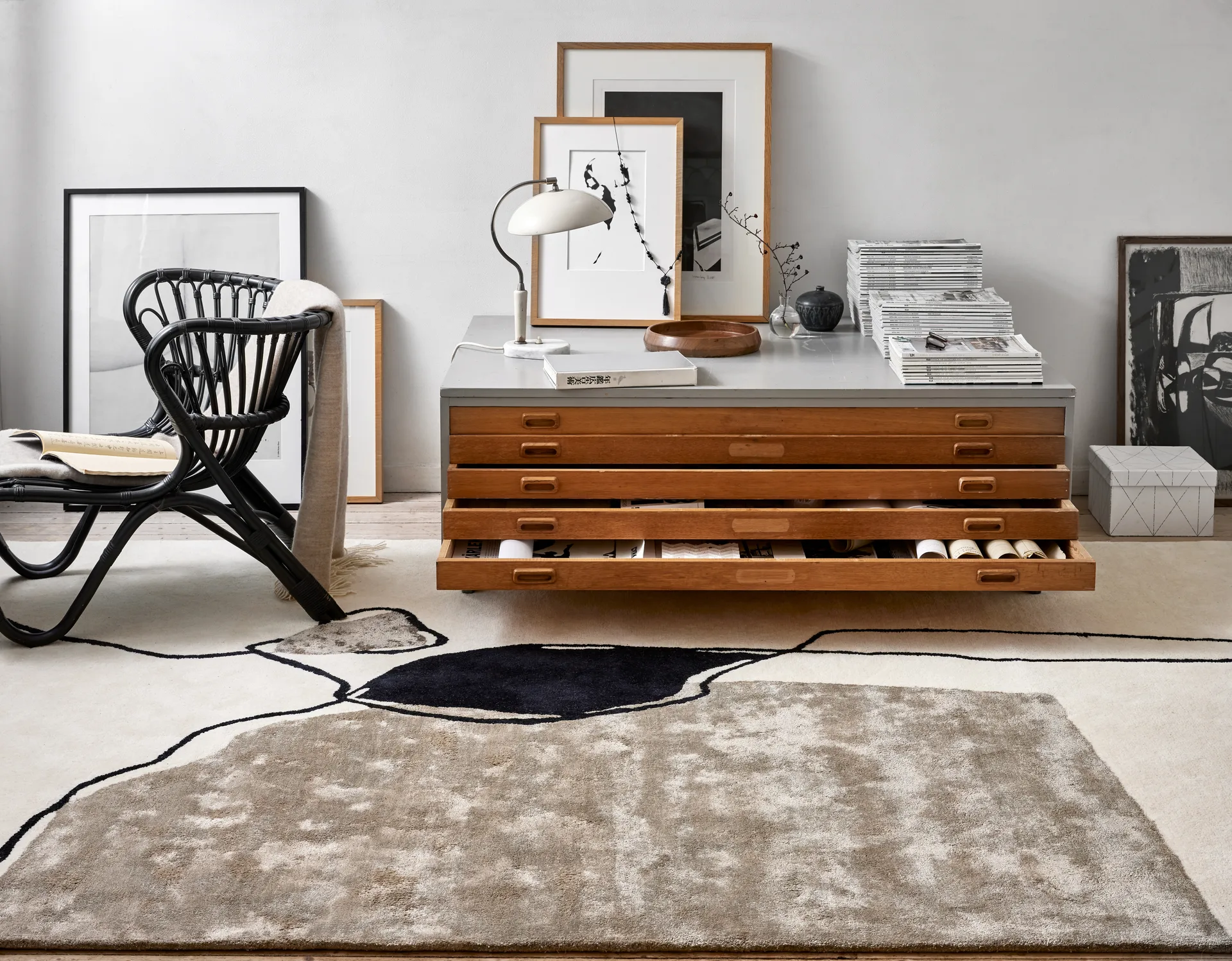 Abstract χαλί 250x350 cm, Ιβουάρ Classic Collection