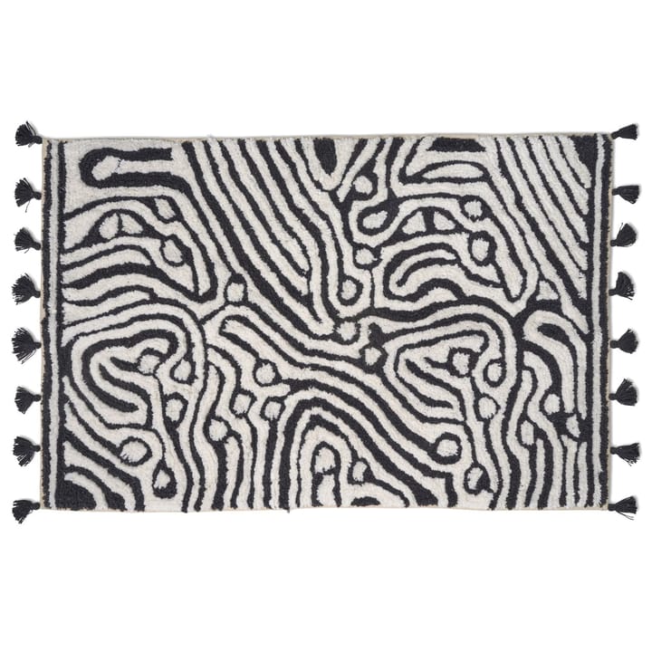 Maze χαλάκι μπάνιου 60x90 cm - Μαύρο-λευκό - Classic Collection