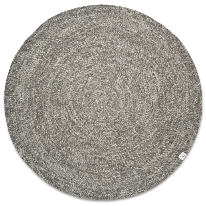 Merino χαλί από μαλλί στρογγυλό Ø160 εκ. - γκρι - Classic Collection