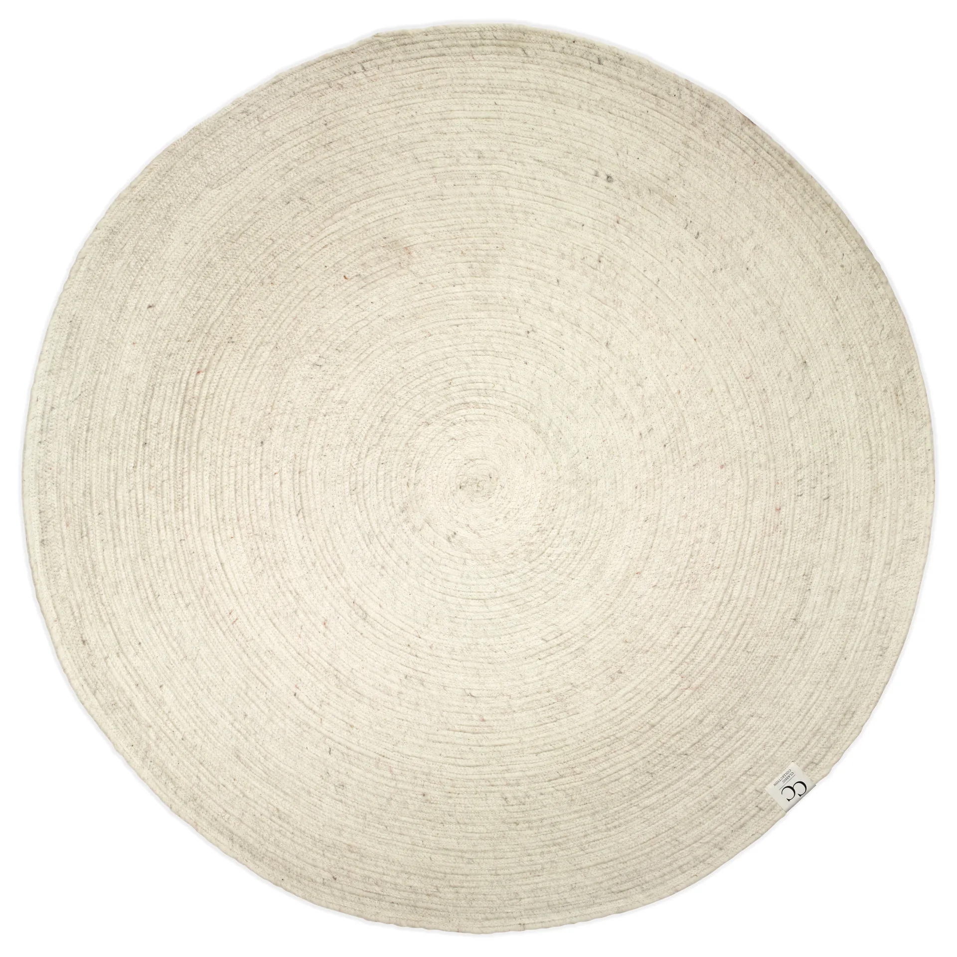 Merino χαλί από μαλλί στρογγυλό Ø160 εκ., λευκό Classic Collection