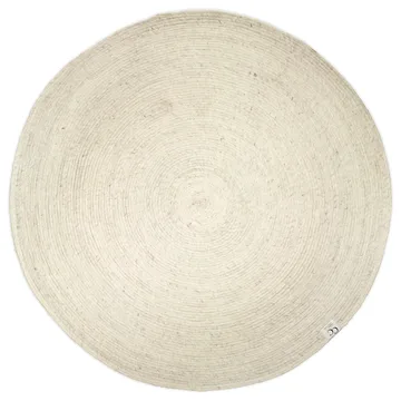 Merino χαλί από μαλλί στρογγυλό Ø160 εκ. - λευκό - Classic Collection