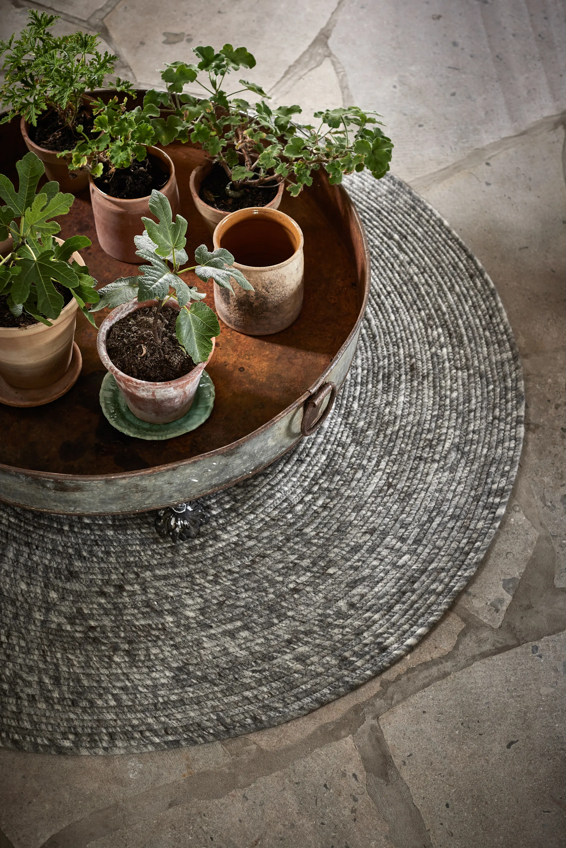 Merino μάλλινο χαλί Ø160cm, γκρι Classic Collection