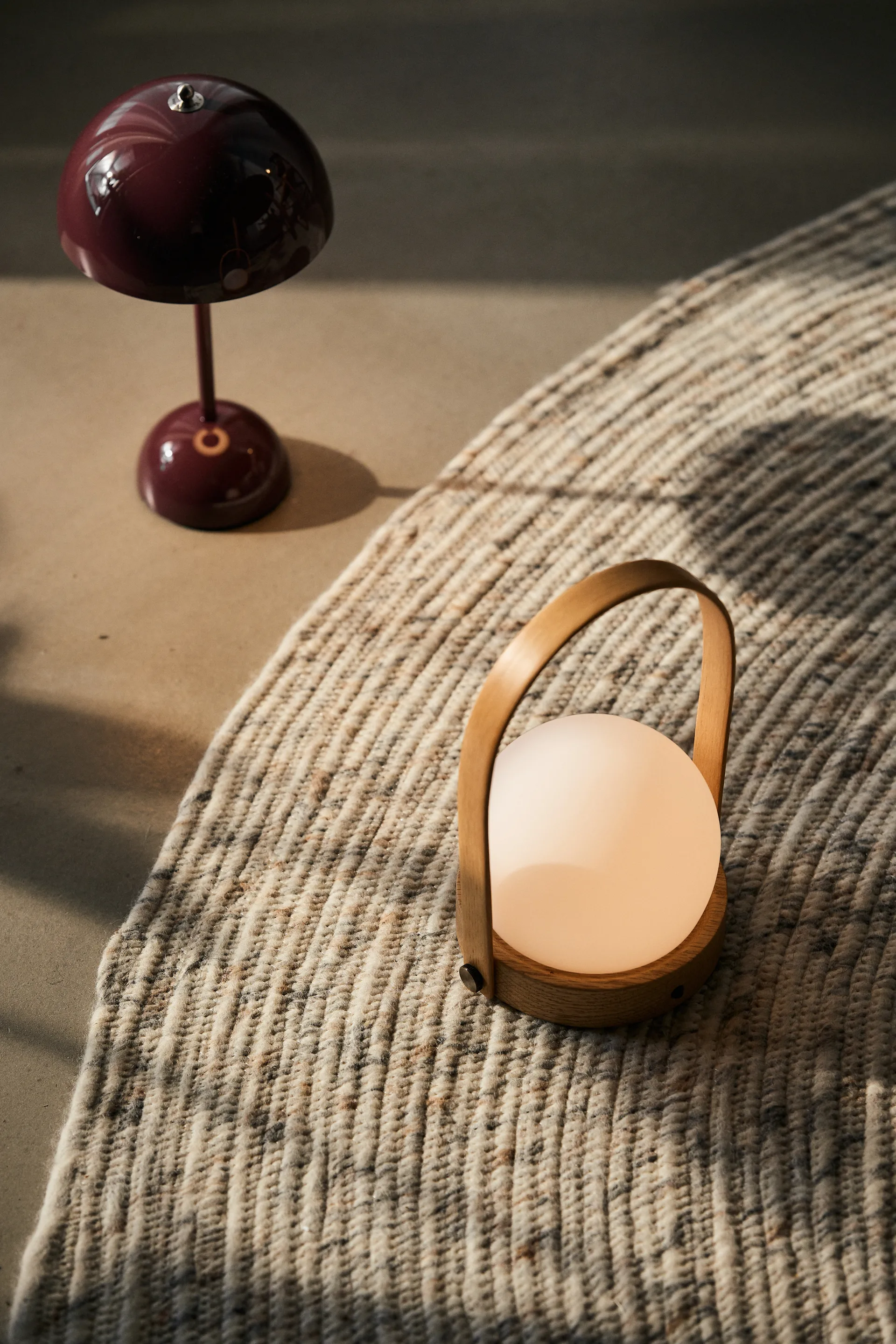 Merino μάλλινο χαλί στρογγυλό 200 cm, μπεζ Classic Collection