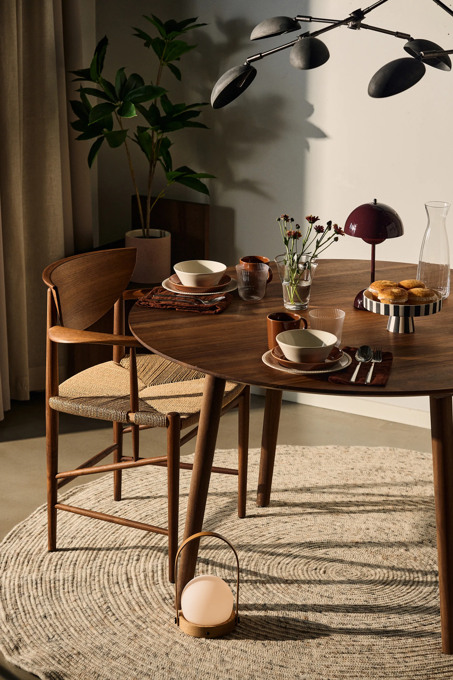 Merino χαλί από μαλλί στρογγυλό Ø200 εκ., μπεζ Classic Collection