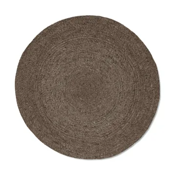 Merino χαλί από μαλλί στρογγυλό Ø200 εκ. - Καφέ - Classic Collection