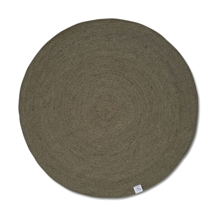 Μάλλινο χαλί merino στρογγυλό Ø240 εκ. - Dark green - Classic Collection