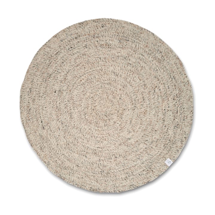 Μάλλινο χαλί merino στρογγυλό Ø240 εκ. - Natural beige - Classic Collection