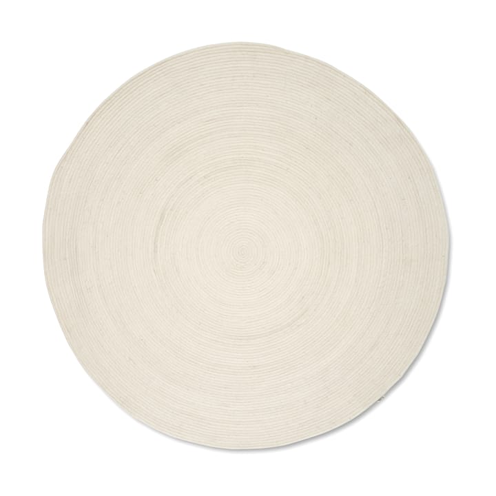 Μάλλινο χαλί merino στρογγυλό Ø240 εκ. - White - Classic Collection