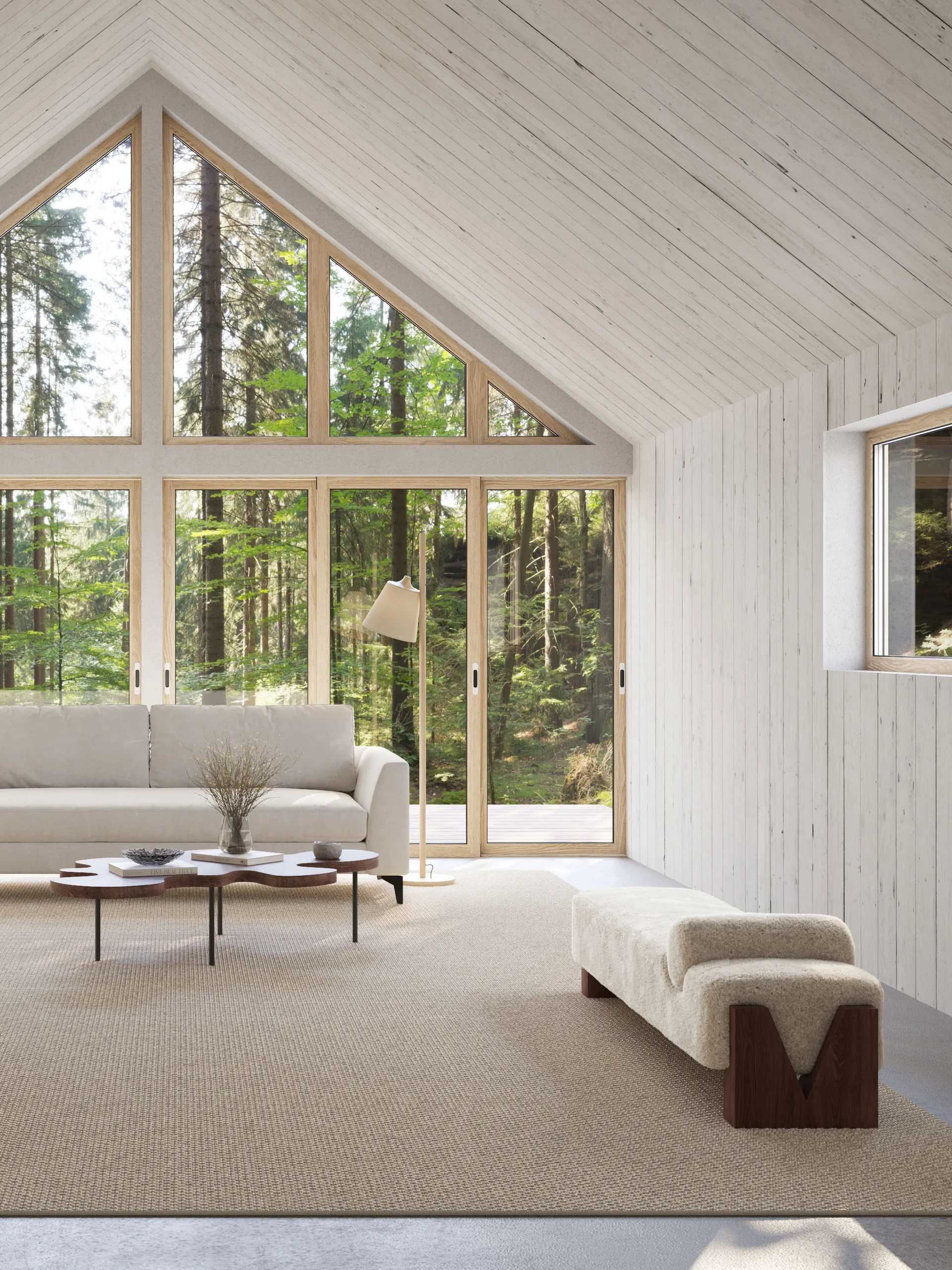 Nordklint χαλί με ρέλι, Φυσικό γκρι, 400x400 εκ με ραφή langett Classic Collection