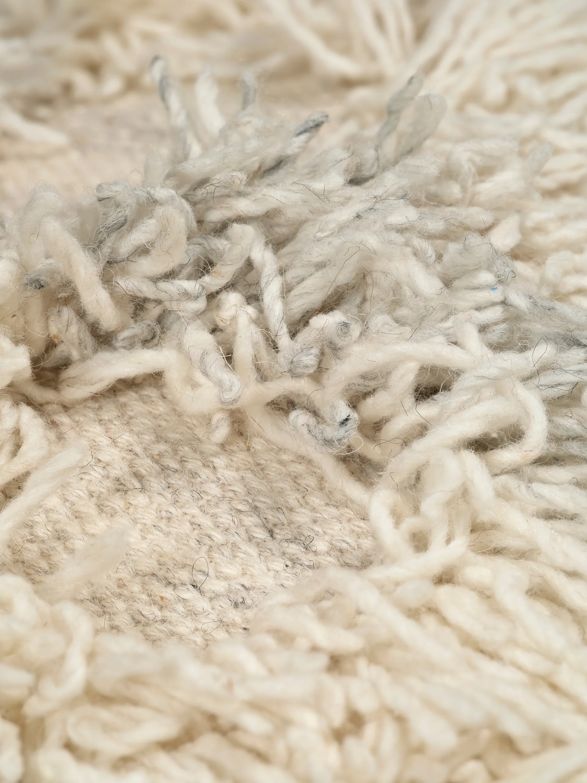 Πουφ Rio 55x55 εκ., Ivory-melange Classic Collection