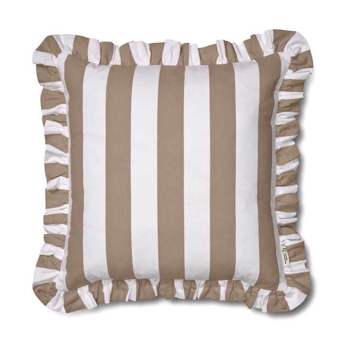 Κάλυμμα μαξιλαριού Ruffle Stripes 50x50 εκ. - Beige - Classic Collection