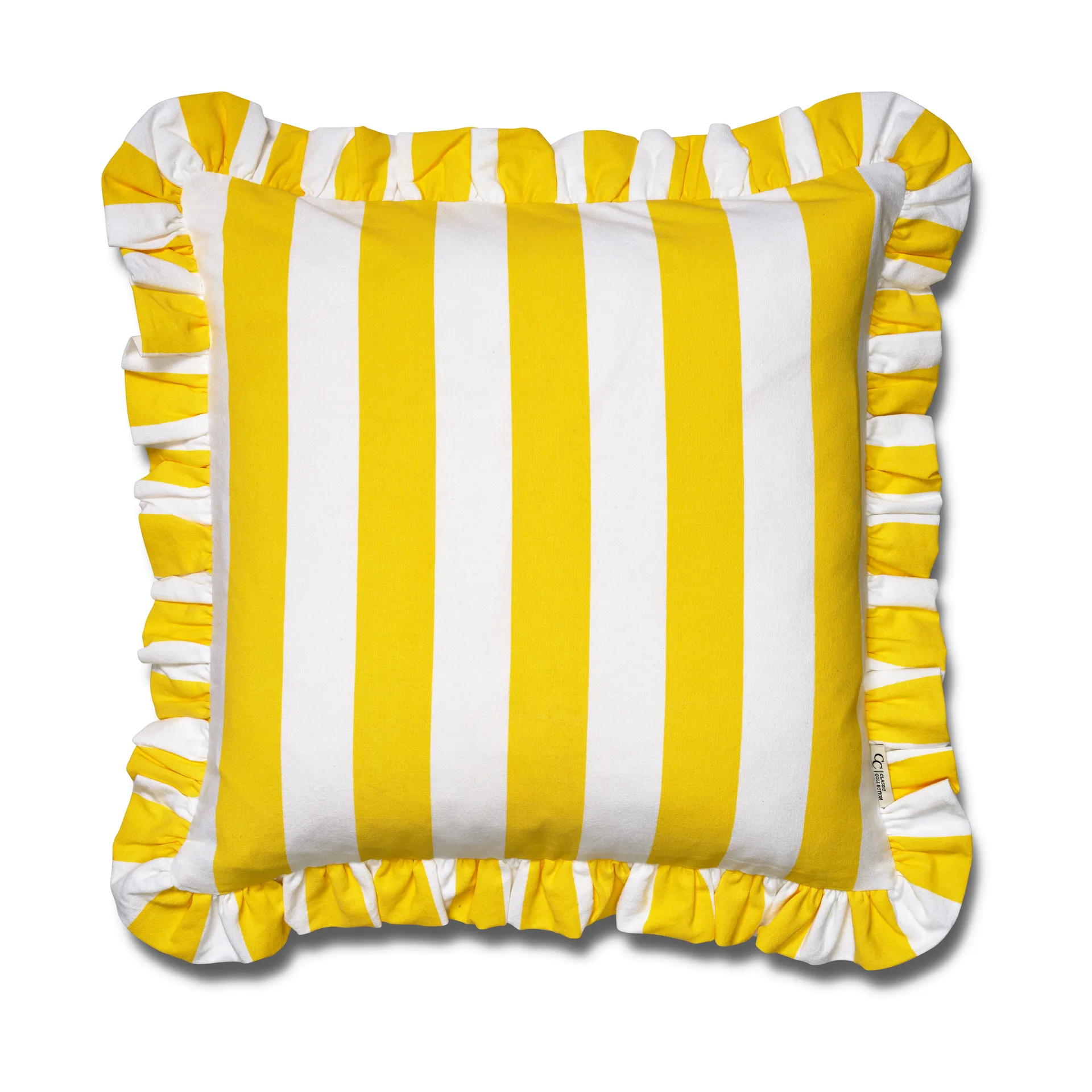 Ruffle Stripes Κάλυμμα μαξιλαριού 50x50 εκ., Yellow Classic Collection