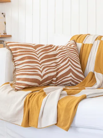 Ριχτάρι Square 130x170 cm - Κίτρινο - Classic Collection