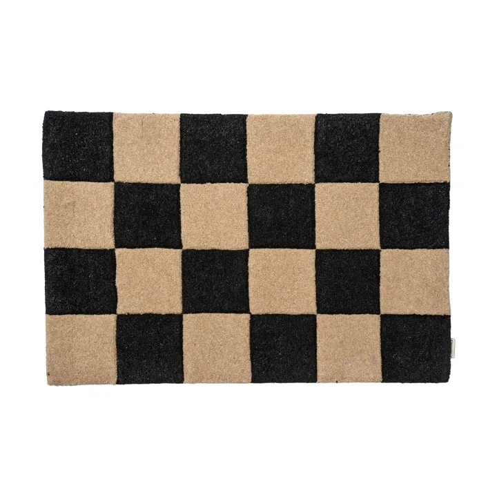 Square χαλάκι εισόδου - Μαύρο-φυσικό, 60x90 cm - Classic Collection