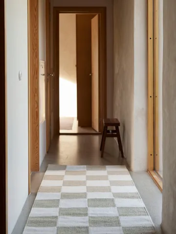 Square διάδρομος - Λευκό-φυσικό, 80x200 εκ. - Classic Collection