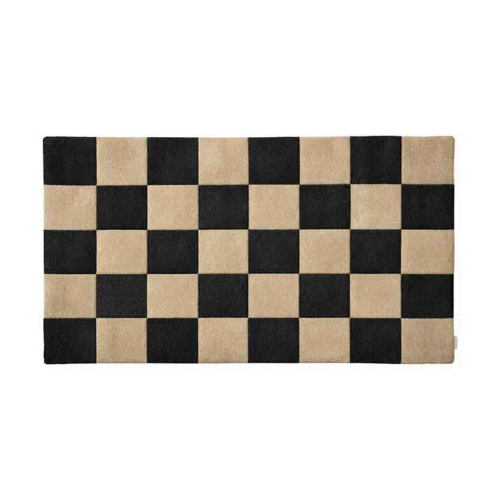 Square χαλάκι εισόδου - Black-φυσικό, 85x130 cm - Classic Collection