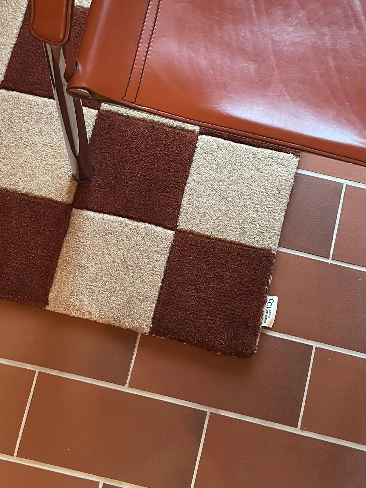 Square χαλάκι εισόδου, Brown-natur, 60x90 cm Classic Collection