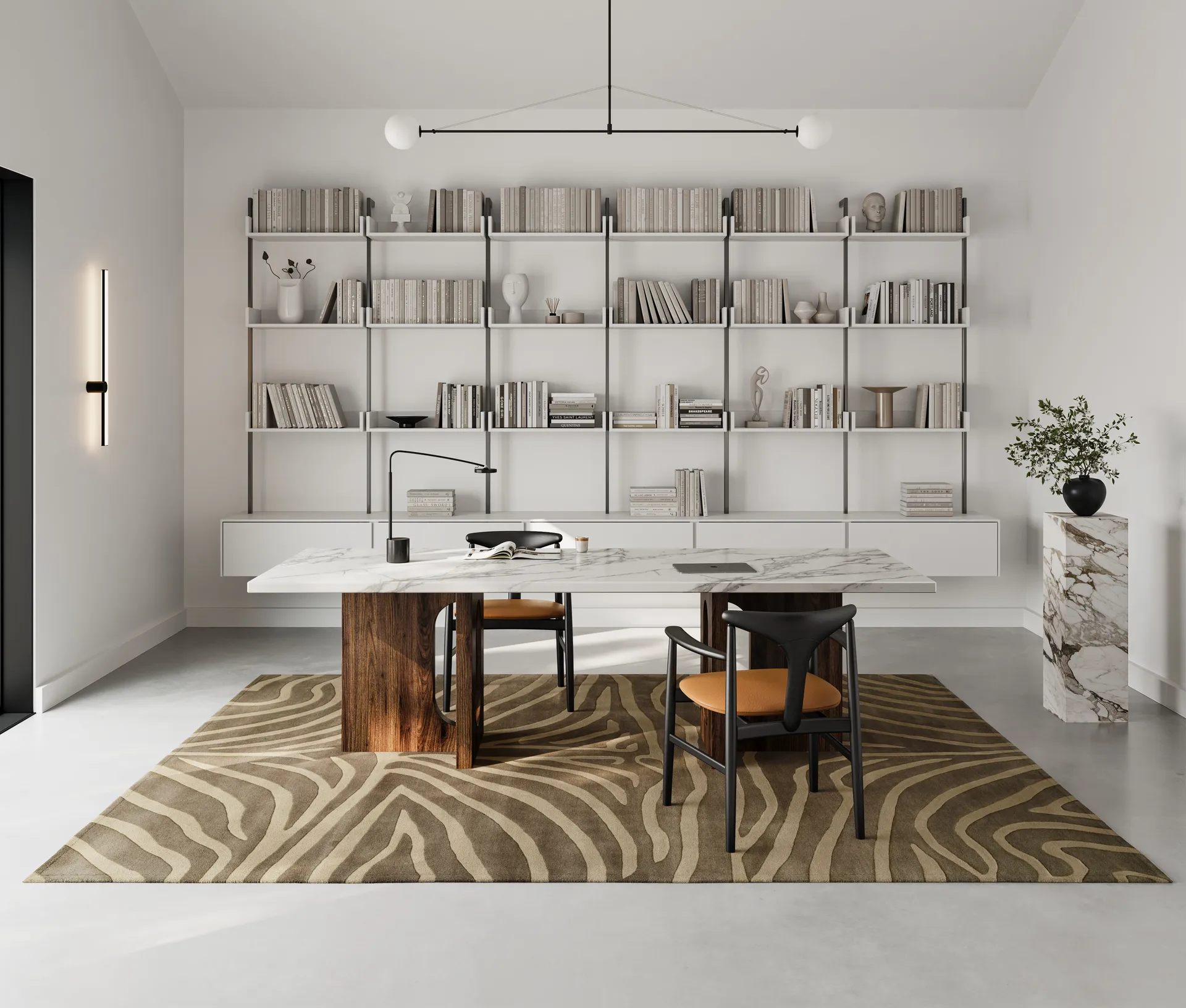 Zebra χαλί 170x230 εκ., Καφέ, 250x350 cm Classic Collection