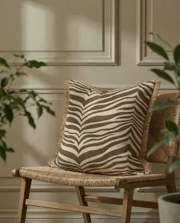 Zebra μαξιλάρι - Καφέ-natural, 50x50 εκ. - Classic Collection