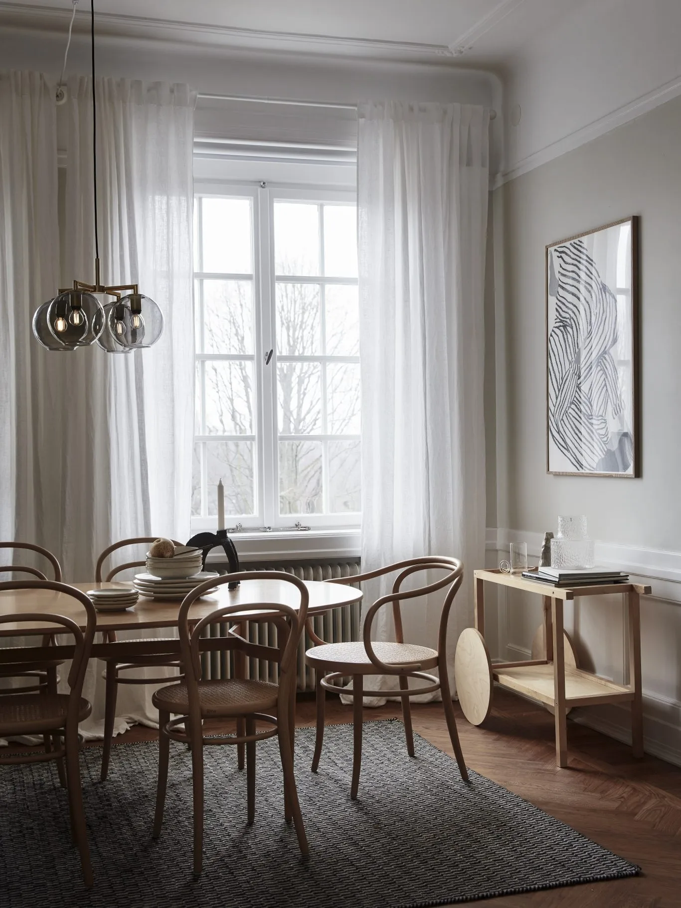 Ture κρεμαστό φωτιστικό 30 cm, ορείχαλκος-φιμέ γυαλί CO Bankeryd