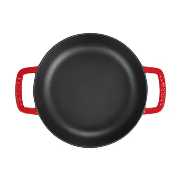 Combekk Εμαγιέ τηγάνι-κατσαρόλα από χυτοσίδηρο Ø28 εκ. - Cherry-silver knob - Combekk