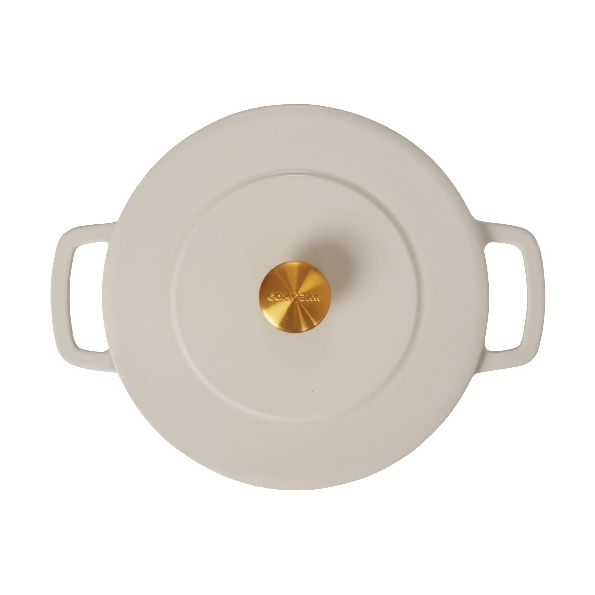 Combekk Εμαγιέ χύτρα από χυτοσίδηρο Ø28 εκ., Sand-gold πόμολο Combekk