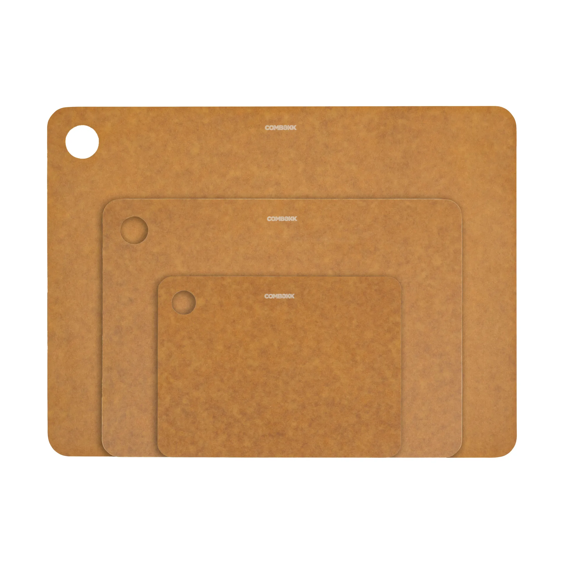 Combekk ξύλινη επιφάνεια κοπής 3 τεμαχίων, Καφέ Combekk