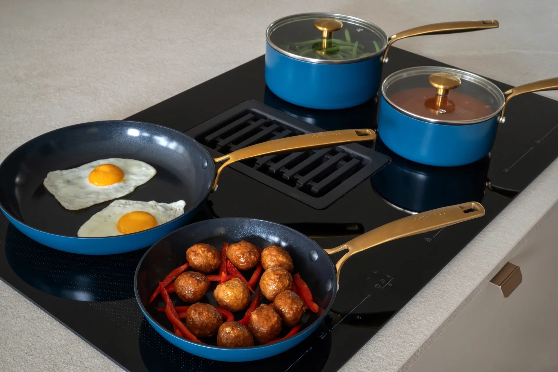 Σετ τηγανιών Combekk Element 2 τεμαχίων, Ocean Blue Combekk