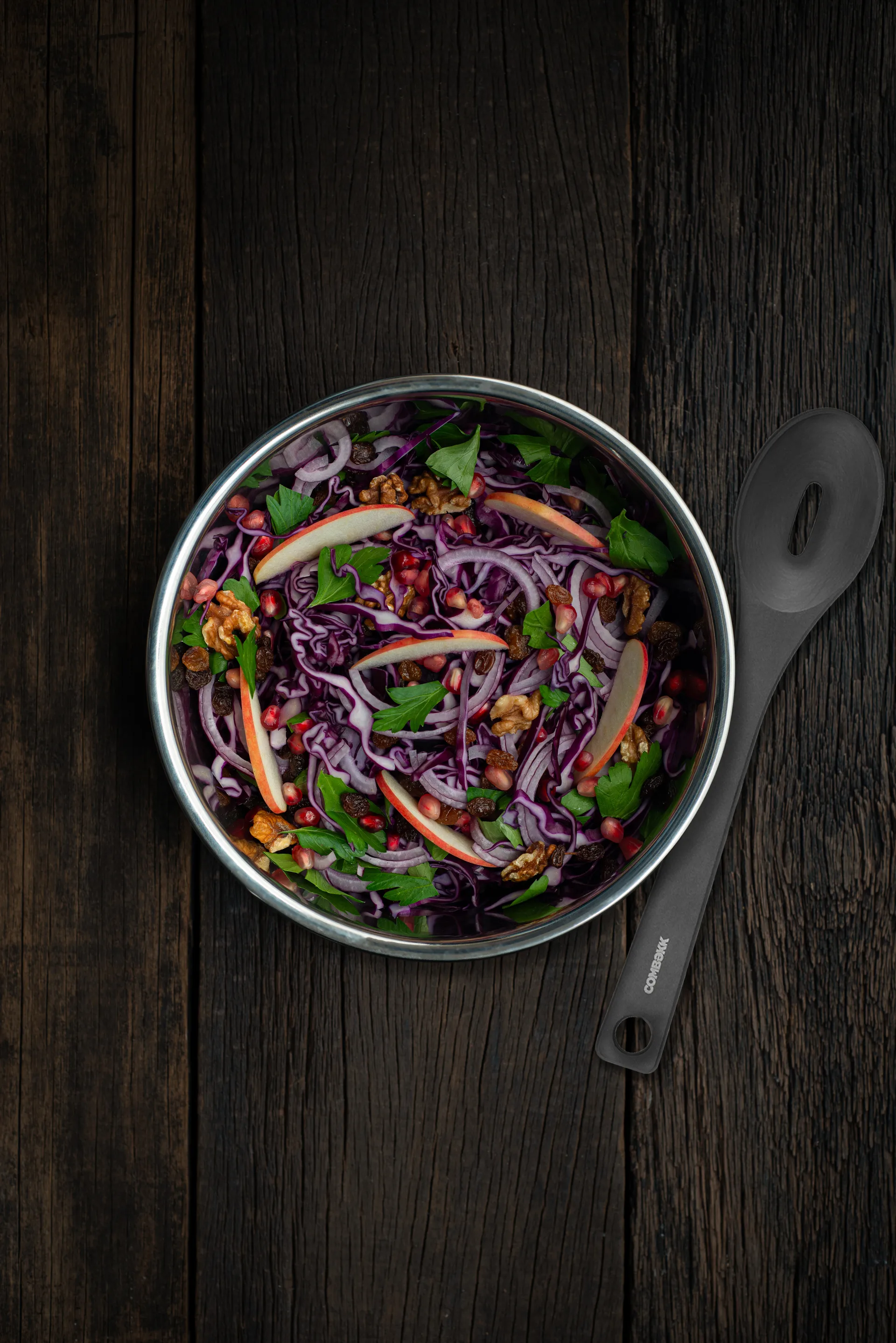 Combekk τρυπητή κουτάλα ινώδες ξύλο, Μαύρο Combekk