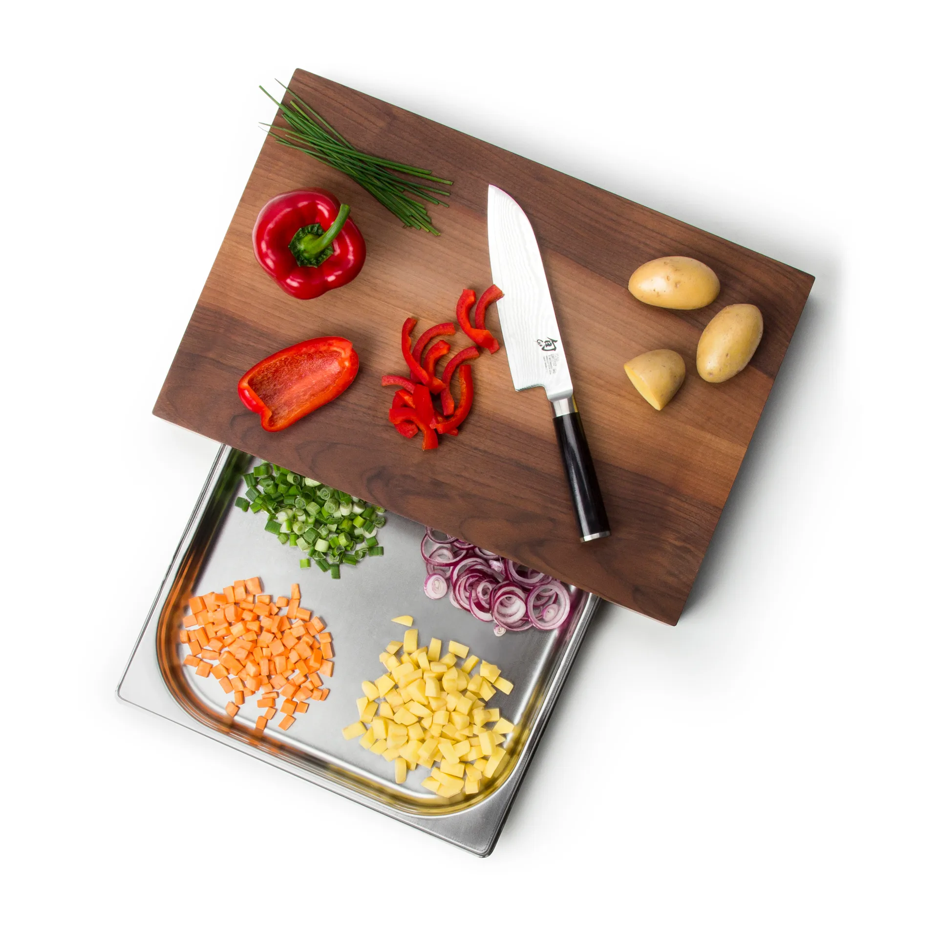 Επιφάνεια κοπής καρυδιά με 1 δίσκο, 32x48 cm Continenta