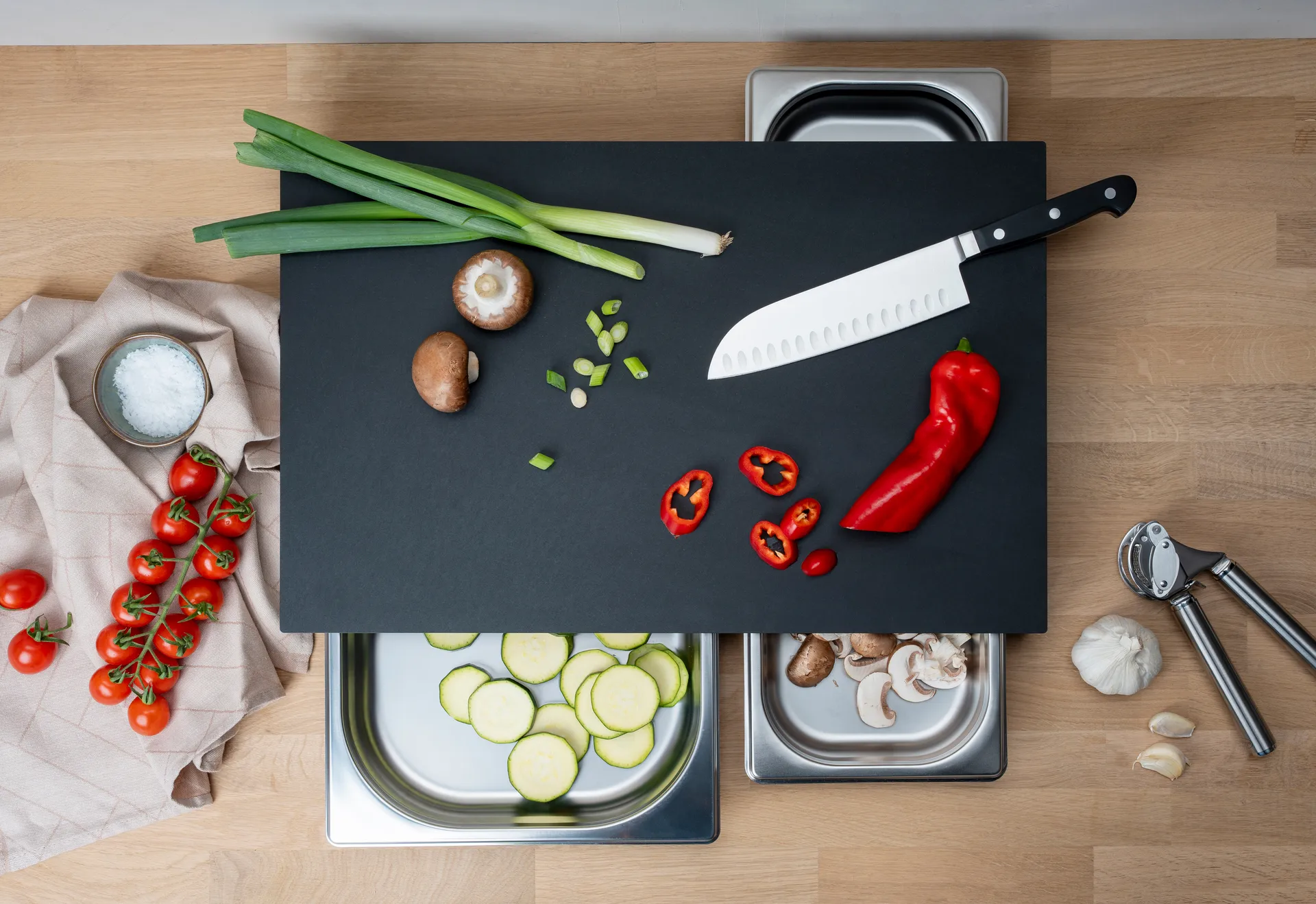 Duracore ξύλο κοπής 2 συρτάρια, 49,5x32,5 Continenta