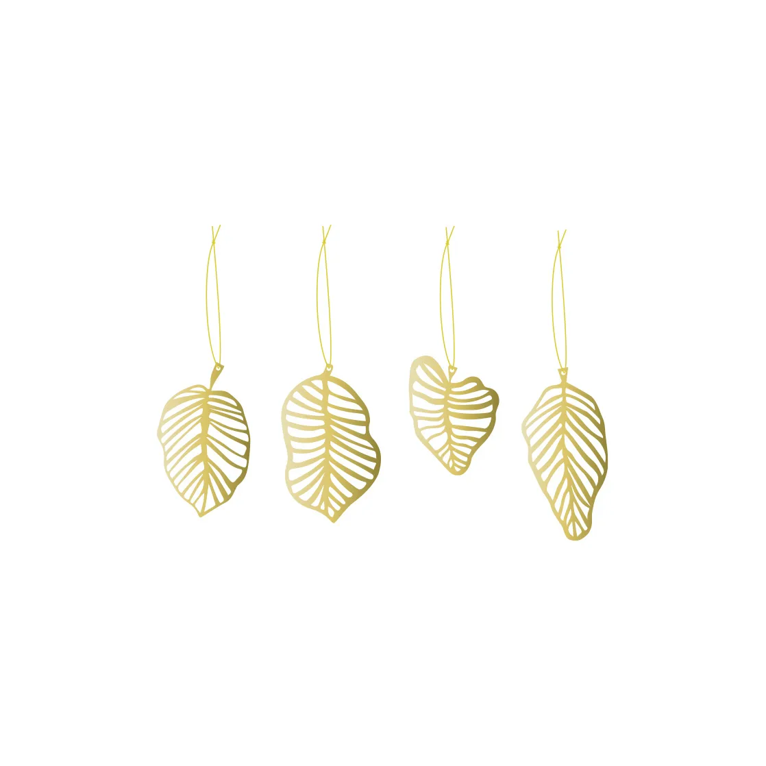 Διακοσμητικά κρεμαστά φύλλα 4 τεμαχίων, Ορείχαλκος Cooee Design