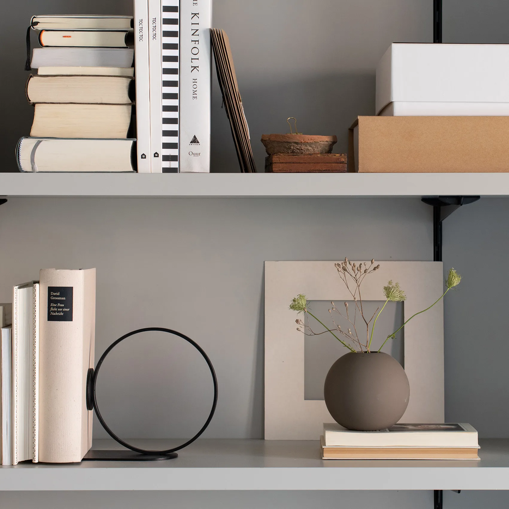 Book Ring βιβλιοστάτης 15 εκ., μαύρο Cooee Design