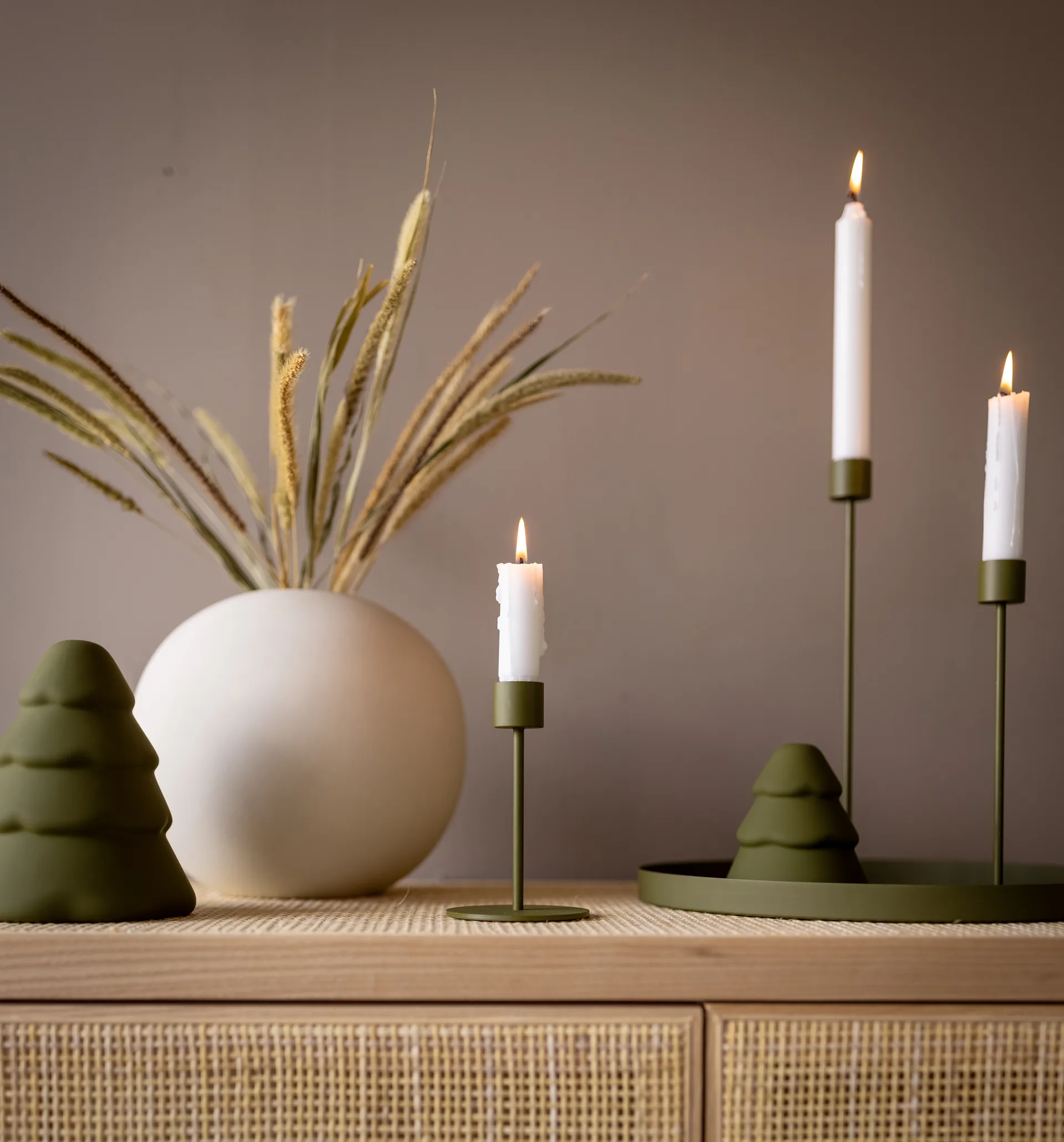 Cooee κηροπήγιο 13 cm, Ελιά Cooee Design