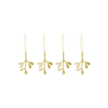 Cooee στολίδι από ορείχαλκο 4-πακέτο - Mistletoe - Cooee Design