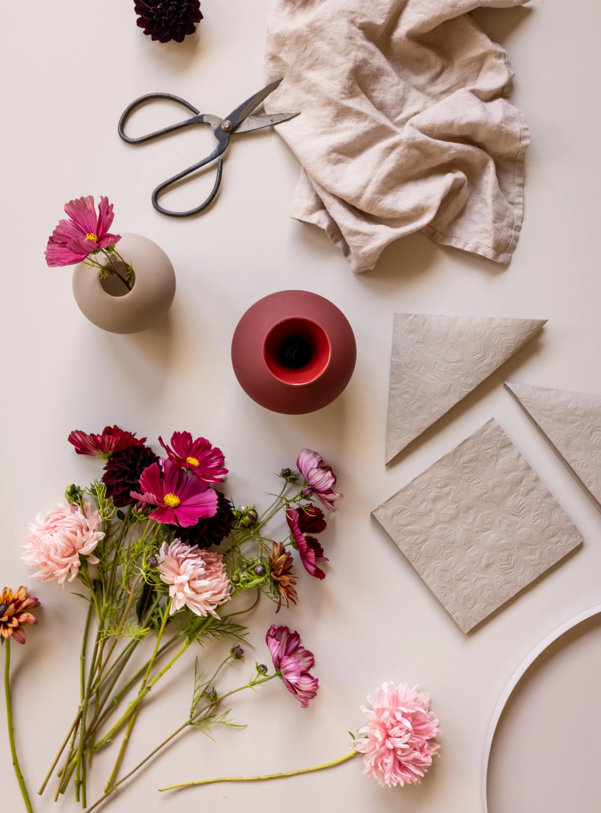 Cooee Leaf χαρτοπετσέτες 33x33 cm Συσκευασία 20 τεμαχίων, Άμμος Cooee Design