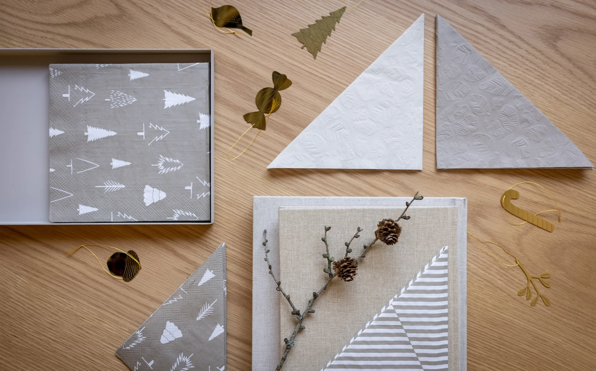 Cooee Leaf χαρτοπετσέτες 33x33 cm Συσκευασία 20 τεμαχίων, Κοχύλι Cooee Design