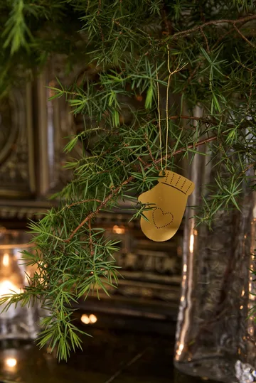 Deco Winter activities χριστουγεννιάτικα κρεμαστά 6 τεμάχια - Ορείχαλκος - Cooee Design