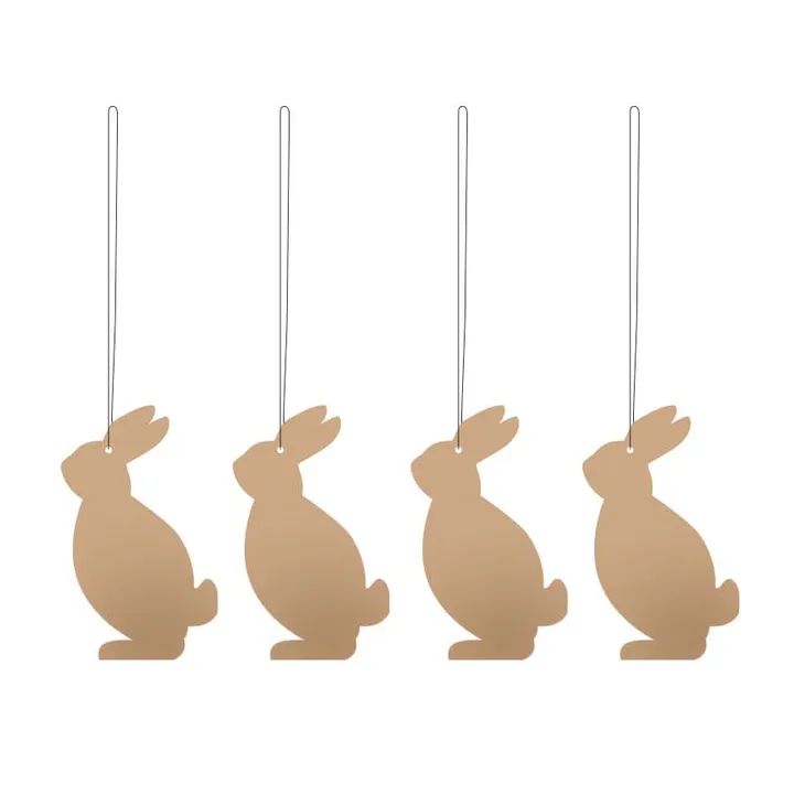 Easter Deco λαγός πασχαλινό κρεμαστό 4-pack - Café au lait - Cooee Design