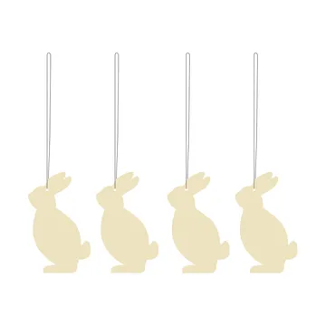 Easter Deco λαγός πασχαλινό κρεμαστό 4-pack - Light yellow - Cooee Design