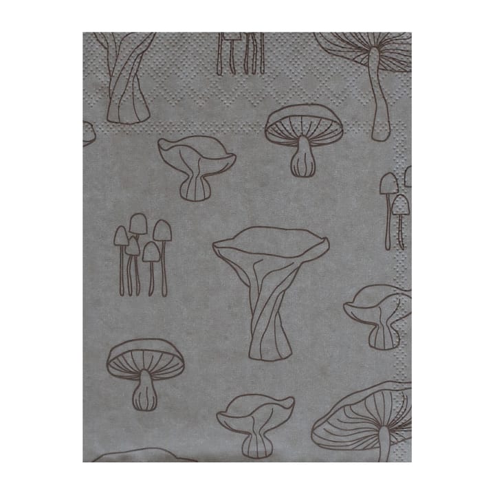 Fungi χαρτοπετσέτες 33x33 εκ 20-τεμ - Sand-hazelnut - Cooee Design