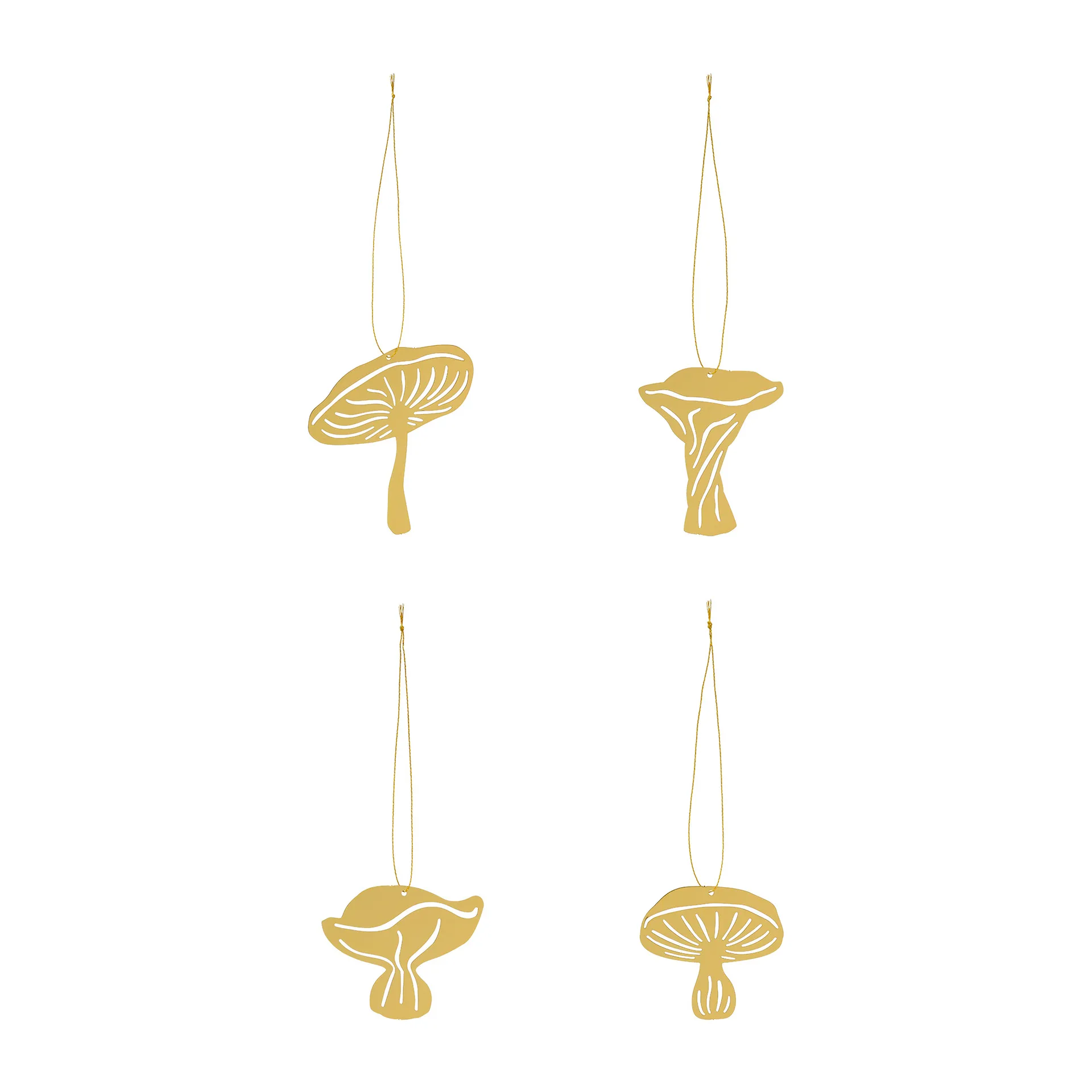 Fungi κρεμαστά διακοσμητικά 4 τεμάχια, Brass Cooee Design